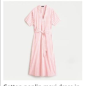 JCrew cotton poplin maxi dress in awning stripe
